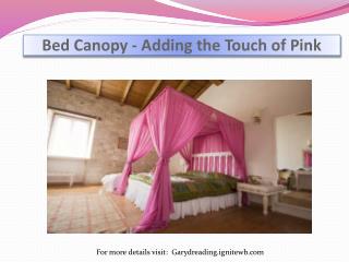 Bed Canopy - Adding the Touch of Pink