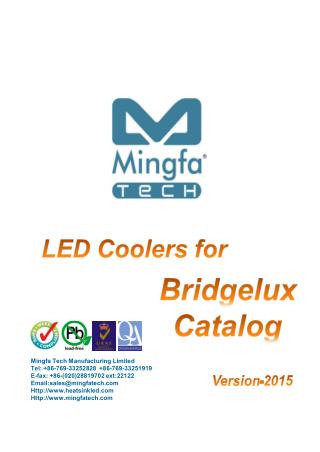 LED Coolers for Bridgelux Catalog