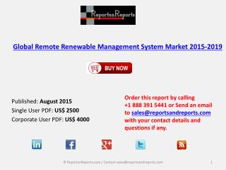 Global Remote Renewable Management System Market 2015-2019