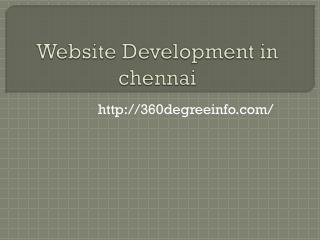 Website Development in chennai,