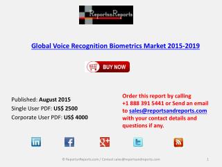 Global Voice Recognition Biometrics Market 2015-2019