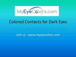 colored contacts for dark eyes