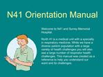 N41 Orientation Manual