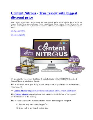 Content Nitrous Review - (FREE) Bonus