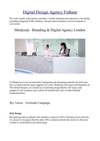 Digital Design Agency Fulham