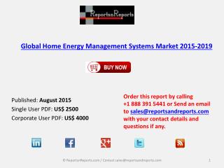 Global Home Energy Management Systems Market 2015-2019