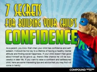 7 Secrets for Building your Child's Confidence