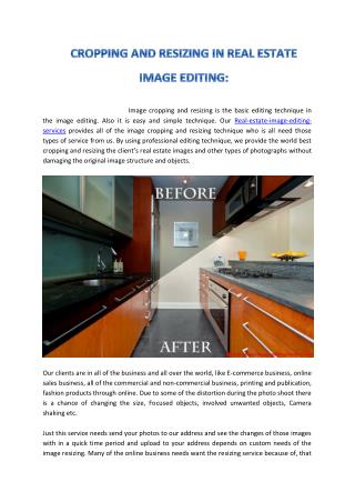 CROPPING AND RESIZING IN REAL ESTATE IMAGE EDITING
