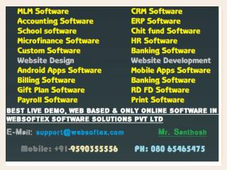 CRM Software, Online Software, CRM Systems, Chit fund Accounting Software, Software Chit Funds, Software Print Shop, Web