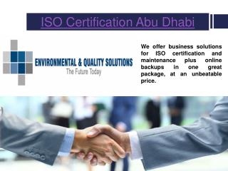 Iso Certification Dubai