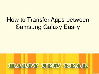 Samsung Apps Transfer - How to Transfer Apps between Samsung Galaxy Note/S 2/3/4/5