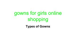 gowns for girls online shopping