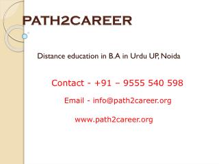 B.A in Urdu distance education service provider India @9278888356