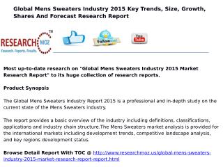 Global Mens Sweaters Industry 2015 Market Research Report