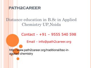 Best B.Sc in Applied Chemistry distance education service provider India @9278888356