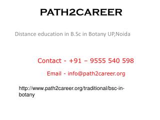 Best B.Sc in Botany distance education service provider India @9278888356
