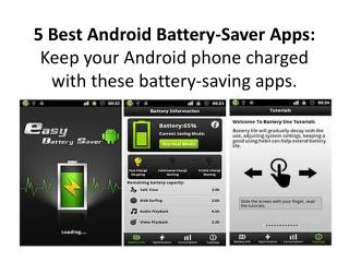 5 best android battery saver apps