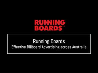 Running Boards: Effective Billboard Advertising across Australia