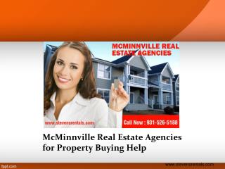 McMinnville Real Estate Agencies for Property Buying Help