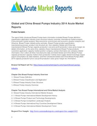 Global and China Breast Pumps Industry 2014 Acute Market Reports