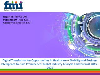 Global Digital Transformation Market in Healthcare is Anticipated to Grow at a CAGR of 13.7% through 2025