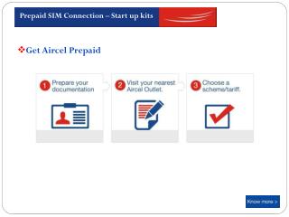 Aircel Prepaid Start up kits - Prepaid Mobile Connection and 3G Internet Plans