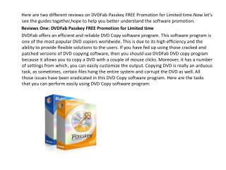 DVDFab Passkey FREE Promotion for Limited time