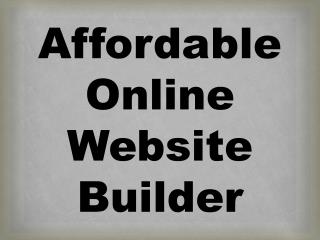 Affordable Online Website Builder