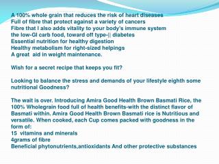 Amira Good Health Brown Basmati Rice