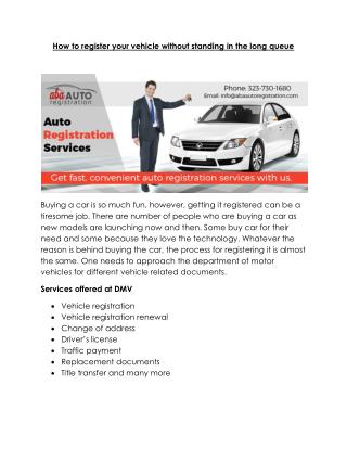 DMV Services & Auto Registration Services in Los Angeles