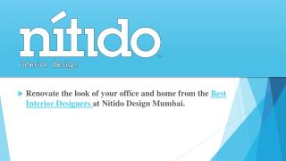 Best Interior Designers at Nitido Design Mumbai.
