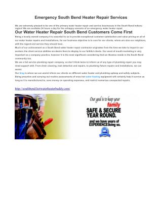 Emergency Water Heater Repair South Bend IN