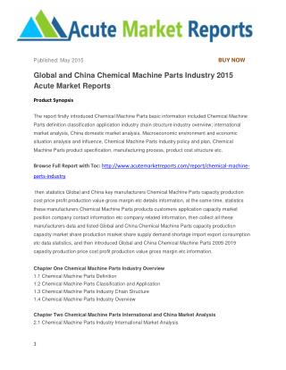 Global and China Chemical Machine Parts Industry 2015 Acute Market Reports