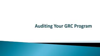 Auditing Your GRC Program