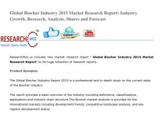 Global Biochar Industry 2015 Market Research Report