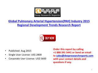 Global Pulmonary Arterial Hypertension Market Forecasts Research Report 2020