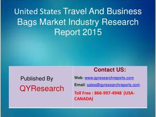 United States Travel And Business Bags Market Market 2015 Industry Analysis, Shares, Insights, Forecasts, Applications,