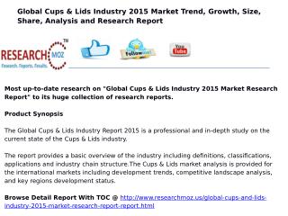 Global Cups & Lids Industry 2015 Market Research Report