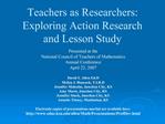 Teachers as Researchers: Exploring Action Research and Lesson Study