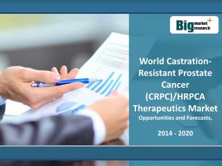 Castration-Resistant Prostate Cancer Therapeutics Market by 2020 Worldwide