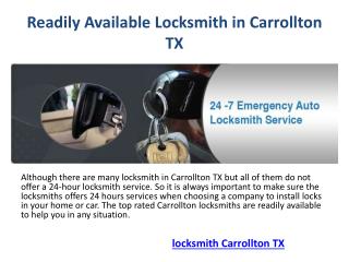 Locksmith Carrollton TX