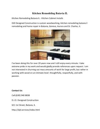 Kitchen Remodeling Batavia IL