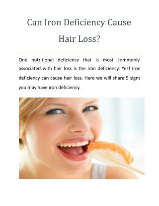 Can Iron Deficiency Cause Hair Loss?