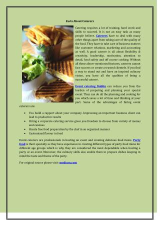 Facts About Caterers