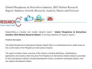 Global Phosphorus & Derivatives Industry 2015 Market Research Report