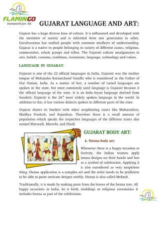 Gujarat language and art