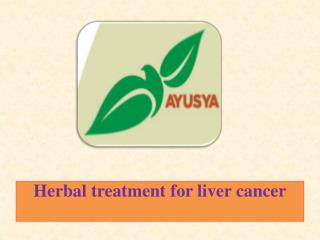 Herbal treatment for liver cancer