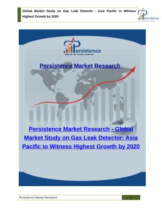 Global Market Study on Gas Leak Detector - Asia Pacific to Witness Highest Growth by 2020