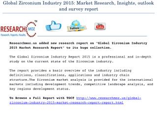 Global Zirconium Industry 2015 Market Research Report