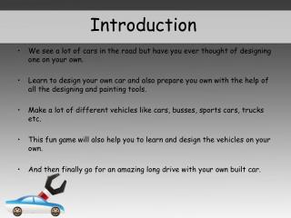 Design My Car - Kids Games